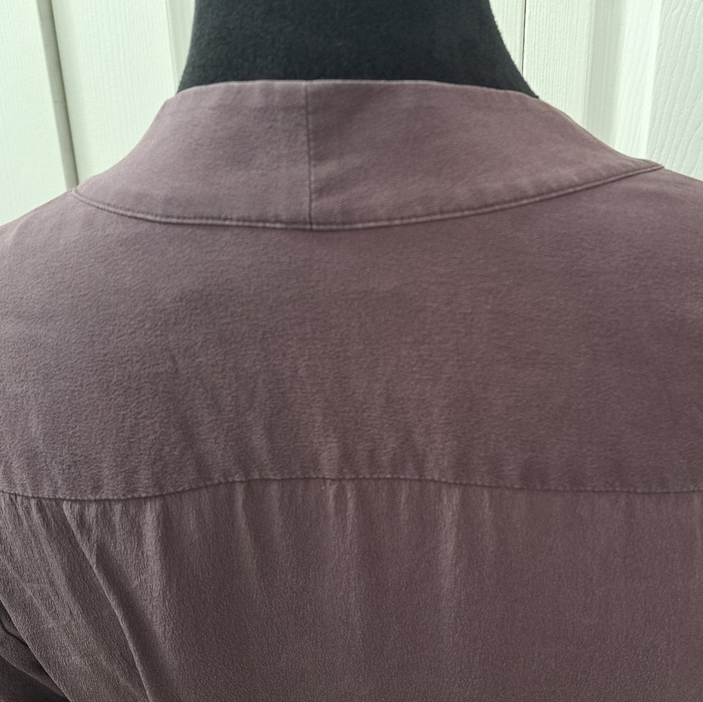 Acrobat Mauve 100% Silk Blouse Size XS - Picture 4 of 13